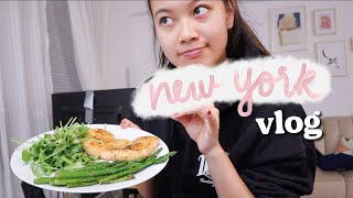nyc diaries (what I eat in a day) | working in Central Park, cooking a healthy dinner