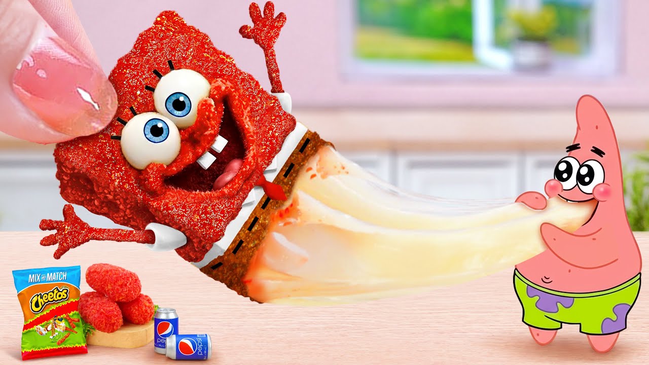 Takis vs Cheetos Compilation 🍕 Mini Mozzarella Cheese SpongeBob Shaped 🎀 Tina Mini Cooking