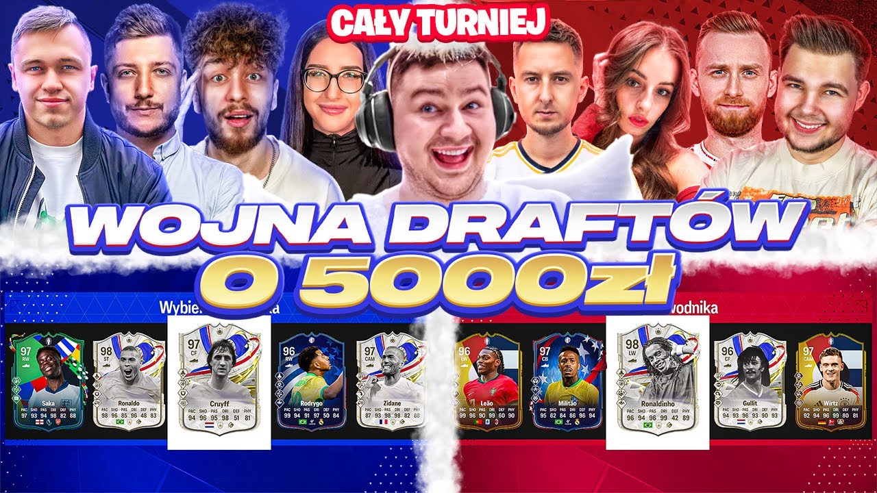 WIELKI TURNIEJ WOJNY DRAFTÓW o 5000 zł!!! PLKD, xFlaShx, Lachu, Jcob, Alvin, Kamyk, Rokcia, Klqudka