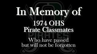 OHS Class of 74 - 50th Reunion Memorial