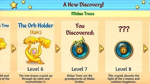 Merge Dragons - Upgrading to the Level 8 Midas Tree - The Moon Bearer