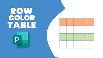 How to add row color of table in publisher