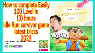 How to complete Easily 100 Level idle Run survivor game Latest tricks 2023 screenshot 5