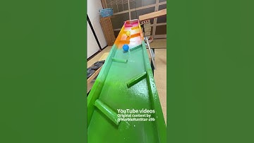 Marble Run (A long course with transparent pipes, a large funnel, and a winding path. 1) #ASMR