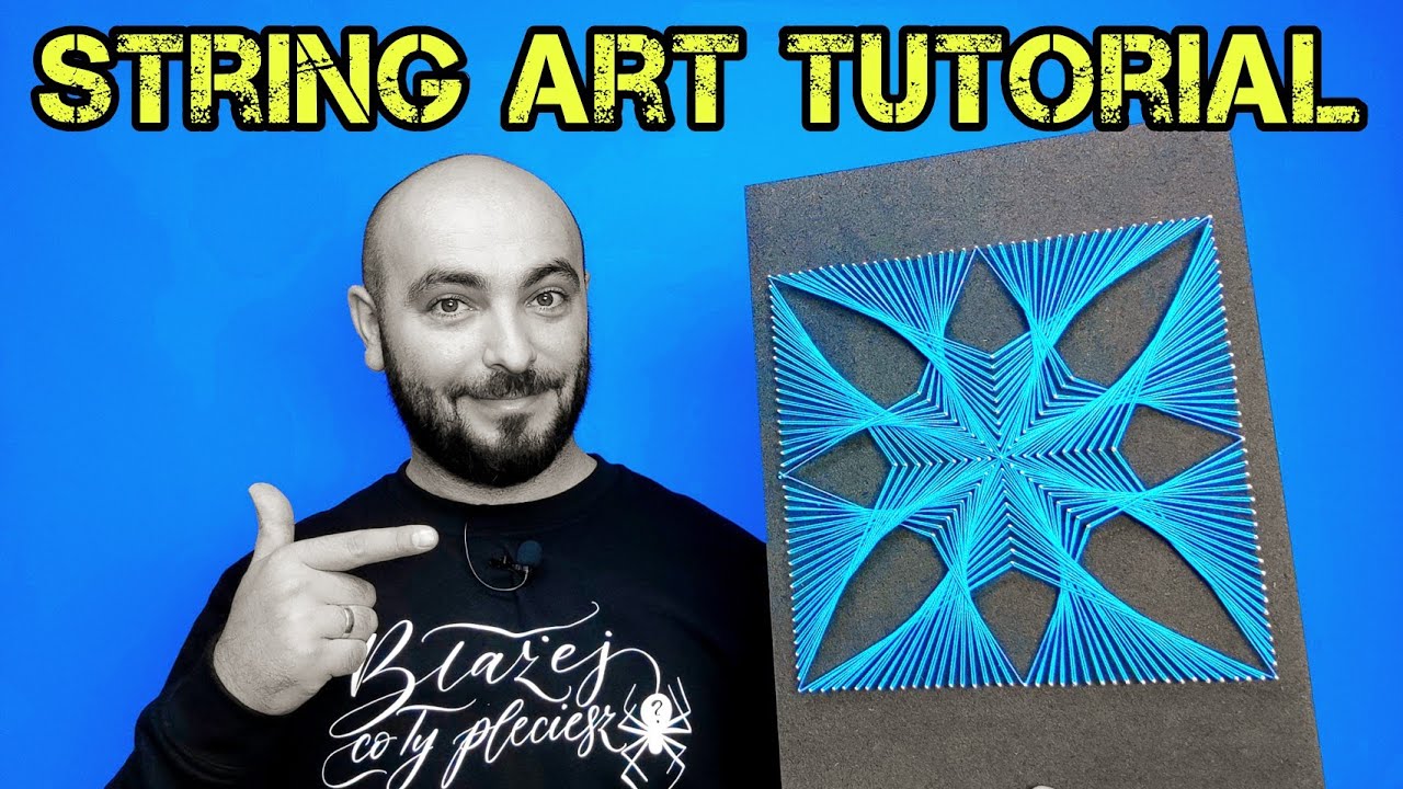 Astro Kwiat, Rozeta Star Flower -  String Art Tutorial