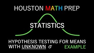 Hypothesis Testing for Means with Unknown Standard Deviation - Additional Example