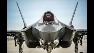 F-35s take off from Andersen AFB