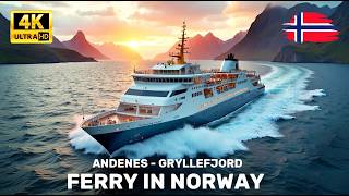 Andenes to Gryllefjord - By ferry in Norway  4K
