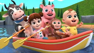 Row, Row, Row Your Boat (Animal Version) | Lalafun Nursery Rhymes & Kids Songs