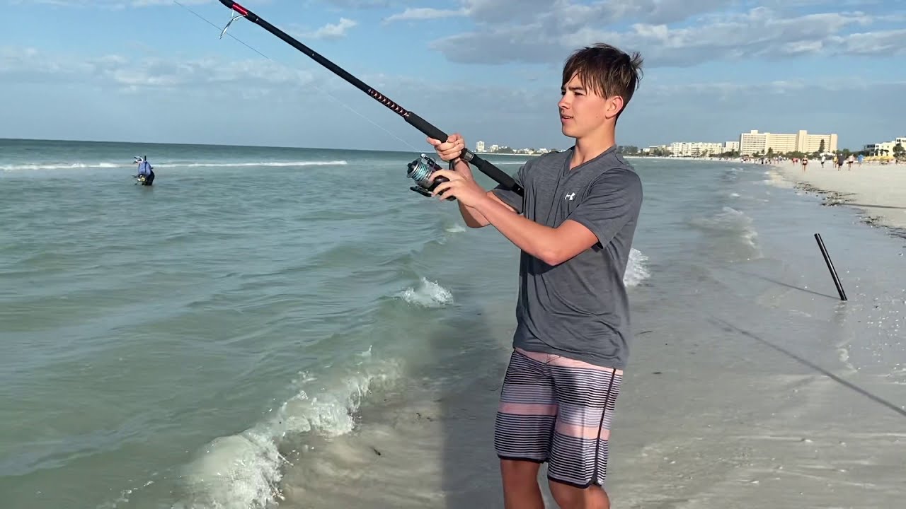 Shark Caught From The Beach!! Siesta Key, Fl