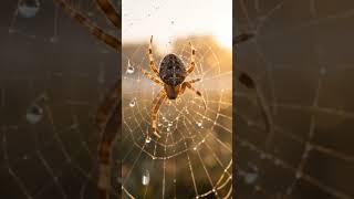 Spider in the Morning #shorts #youtubeshorts #ant #brave #fear #tinyworld #macro #cinematic #epic