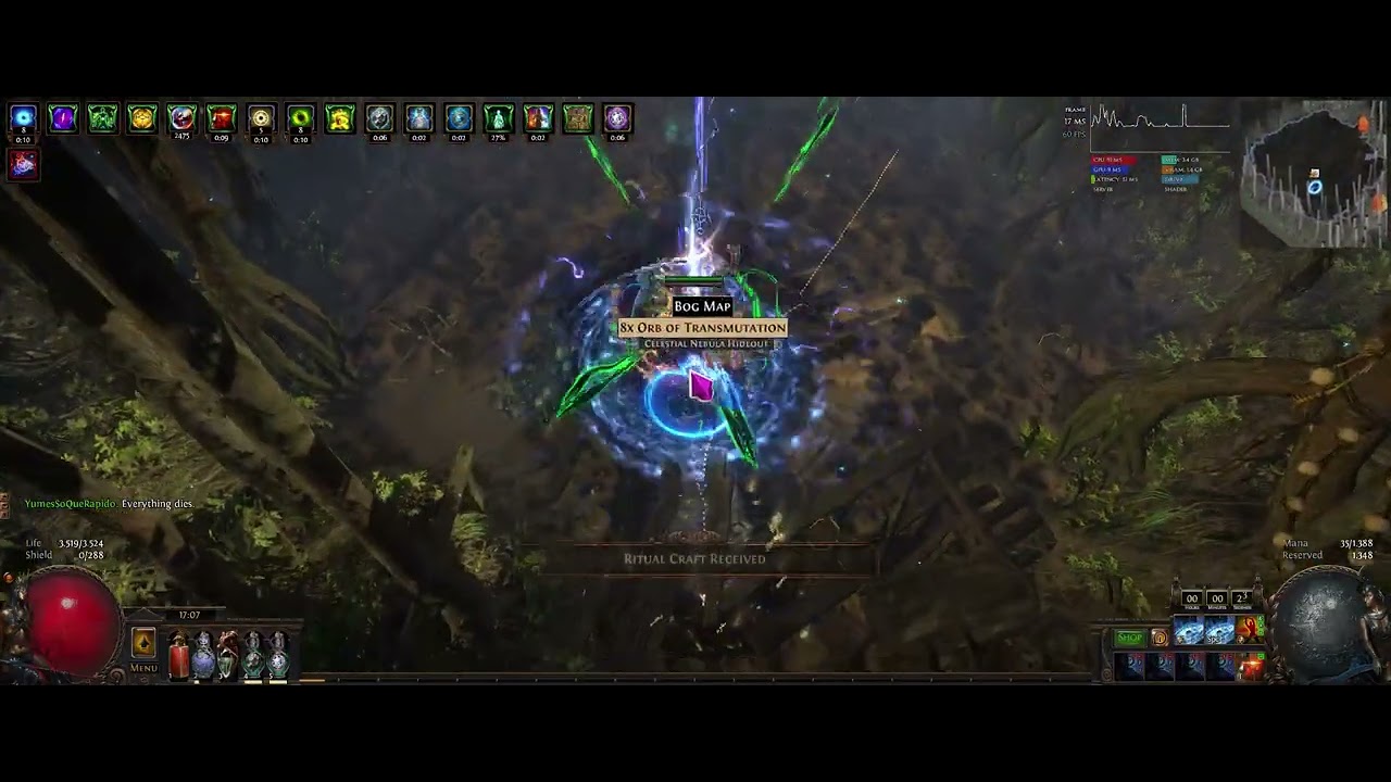 [3.22] Lightning Warp Frenzy - Elementalist - T16 Map Showcase - YouTube