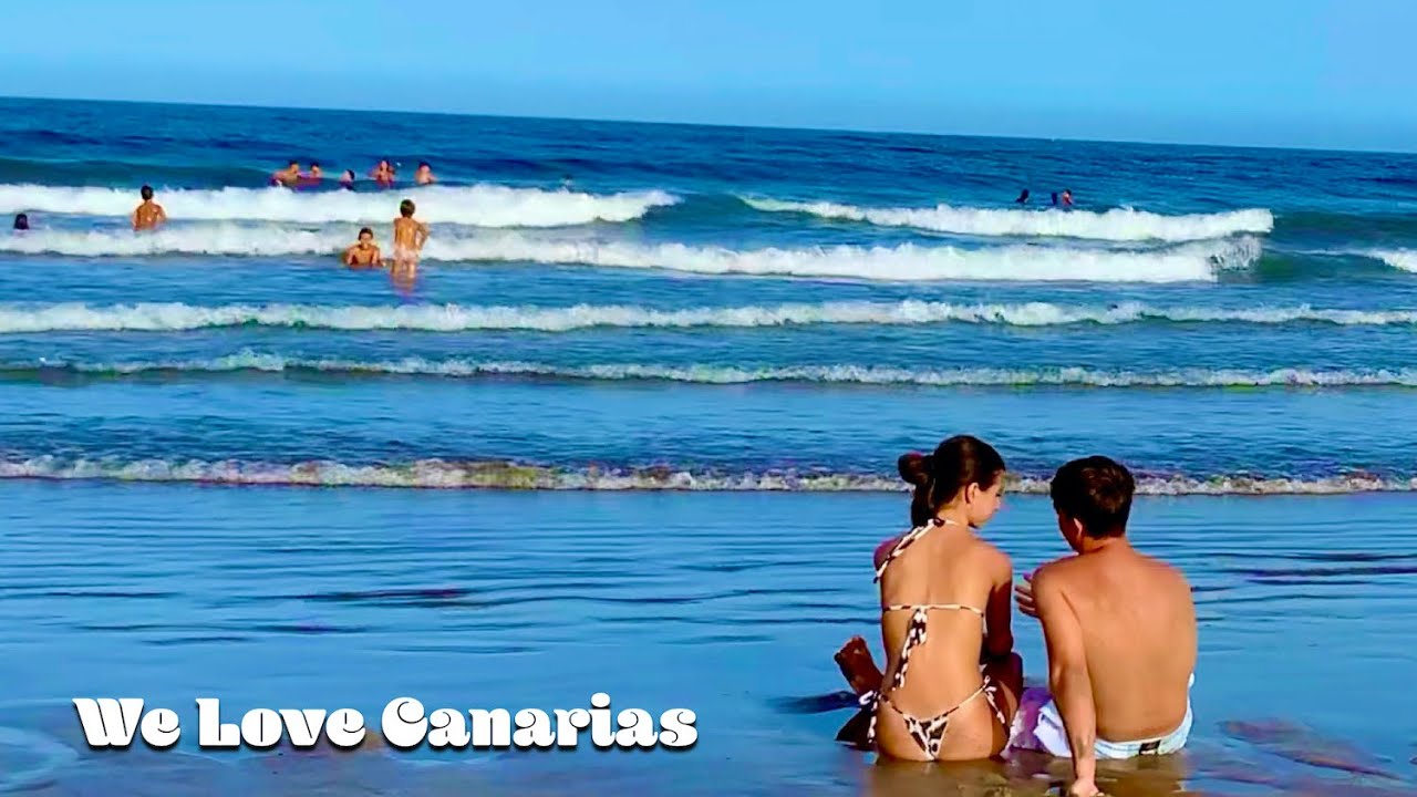 Гран-Канария Плайя-дель-Инглес Пляжная жизнь Прогулка до Эль-Вериля 🏖