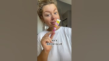 Does the NYX Brow Glue Really Work? #shortsfeed #makeup #eyebrows #nyxcosmetics