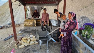 Rural Life Drama: Hamid and Narges Build a Kitchen in Irans Farm and Cook Delicious Food