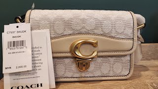 UNBOXING!!!! Coach Signature Jacquard Studio SB 19 Chalk Ivory C7937