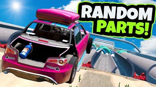 Can I Survive in Random Parts Cars on a NEW Downhill Map? (BeamNG Drive Mods)