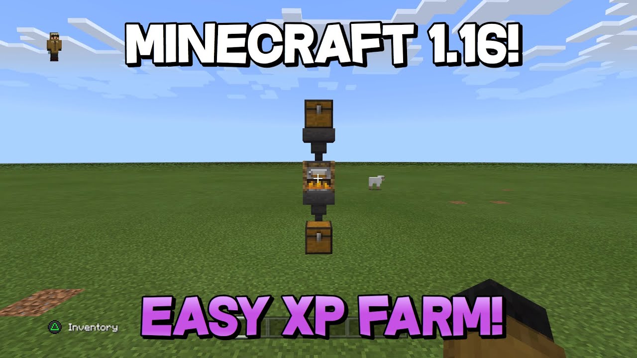 EASIEST 1.16 XP Farm Tutorial in Minecraft Bedrock (PS4,Xbox,Nintendo Switch,MCPE, Windows10)