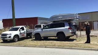 Remote-controlled Custom Boat Loader on a 200 series Toyota Landcruiser