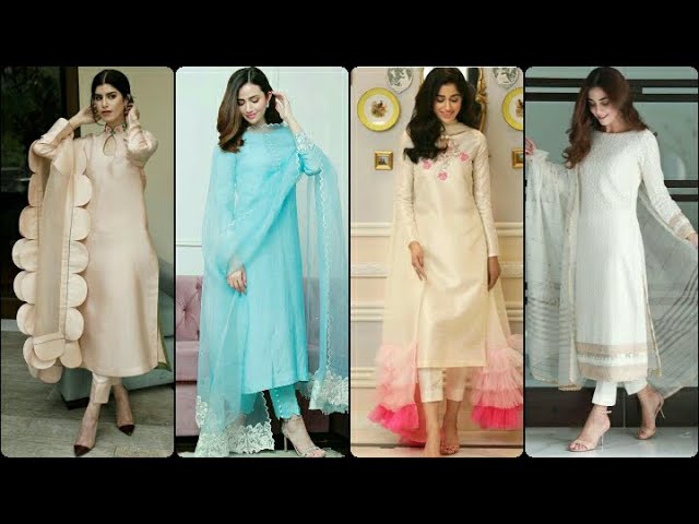 Straight Pant Suit Design Ideas || Organza/Silk Suit Designs || Salwar Suit Designs