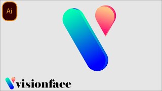 How to design V Logo Color Gradient Adobe Illustrator 2023