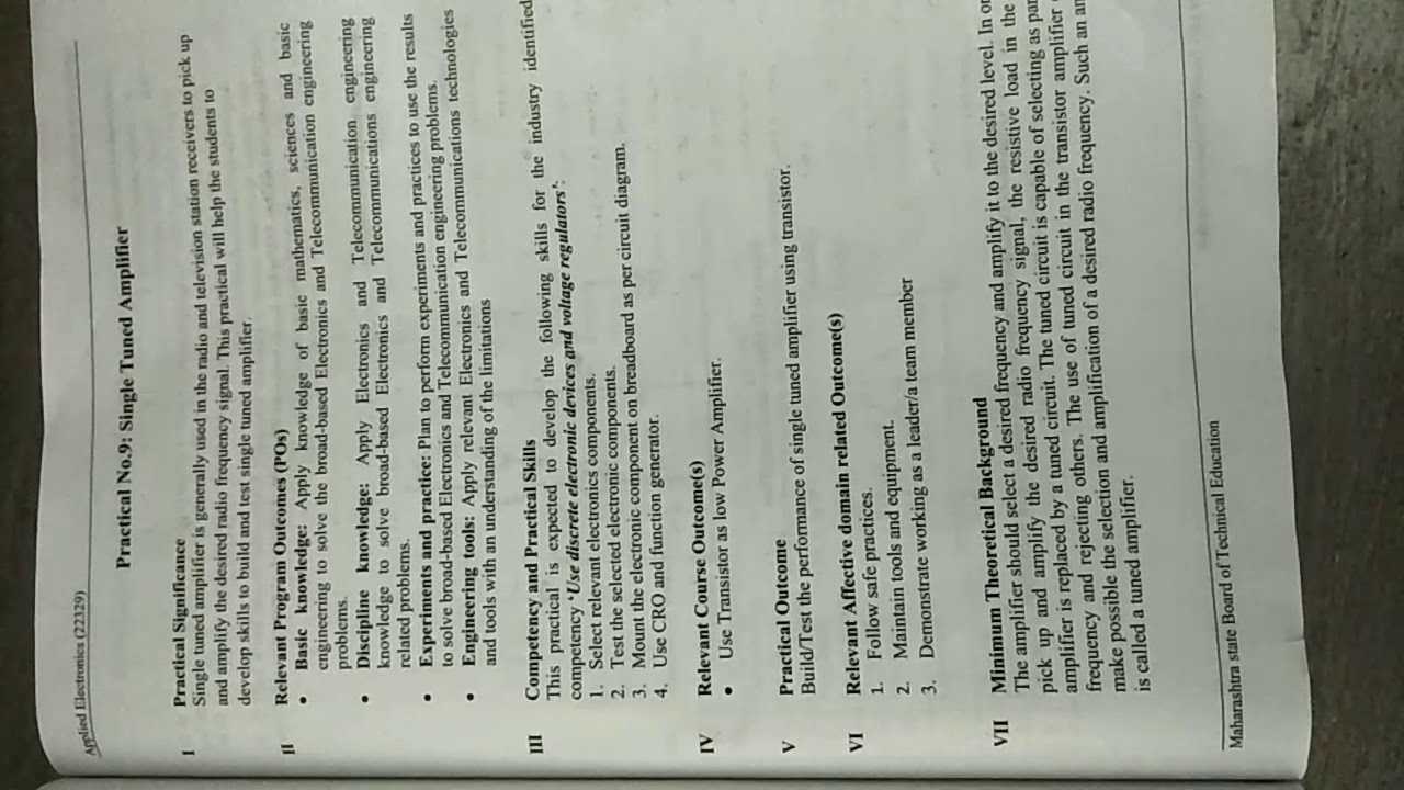 Practical no. 9 Single tuned amplifier