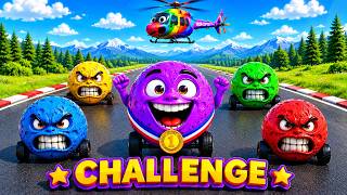 Colorful Moon&Spider&Lemon Cars race - CHALLENGE!!! screenshot 2