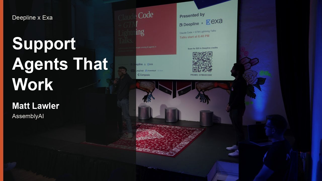 Matt Lawler (AssemblyAI): Joey: Support and Onboarding Agent | Deepline x Exa