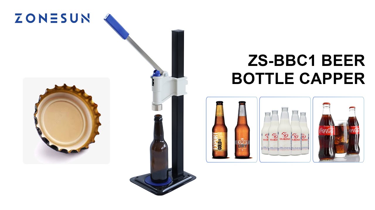 How To Use Manual Beer Bottle Lid Sealing Capping Machine YouTube