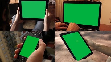 7 Technology Mockups Green Screen | Graphics & Animation