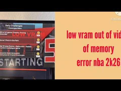Fix the Low VRAM or Out of Video Memory error in NBA 2K26 | Low VRAM or ...