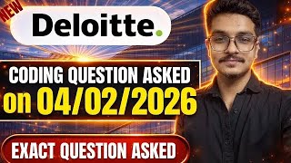 Deloitte Coding Question Asken on 04/02/2026