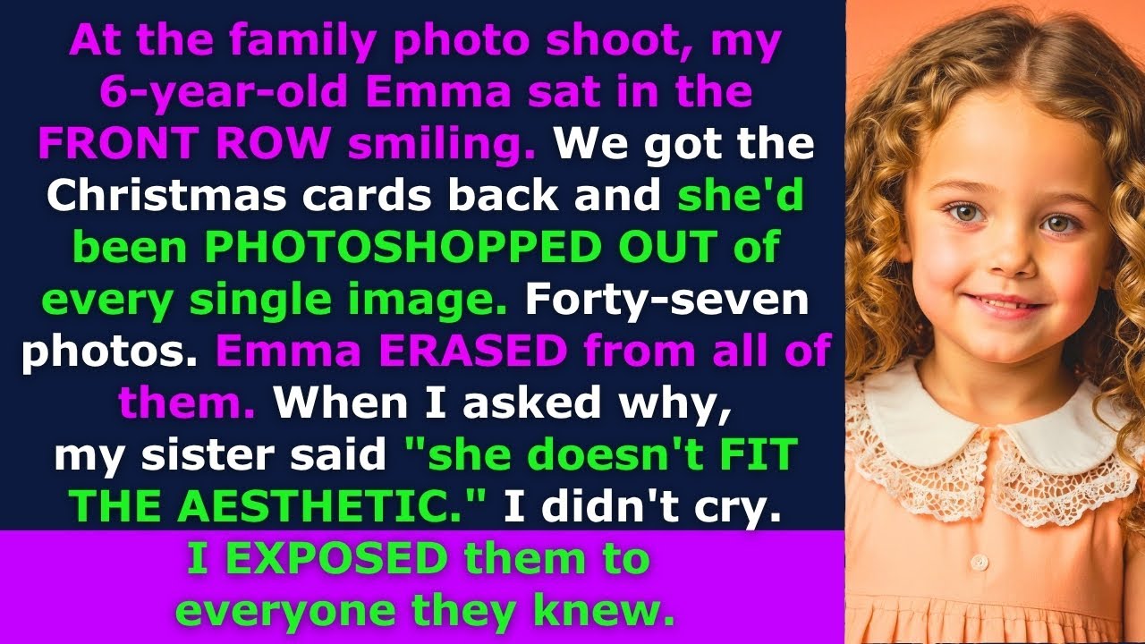 My Family Photoshopped My 6-Year-Old OUT of Every Christmas Photo. — "She Doesn't Fit."