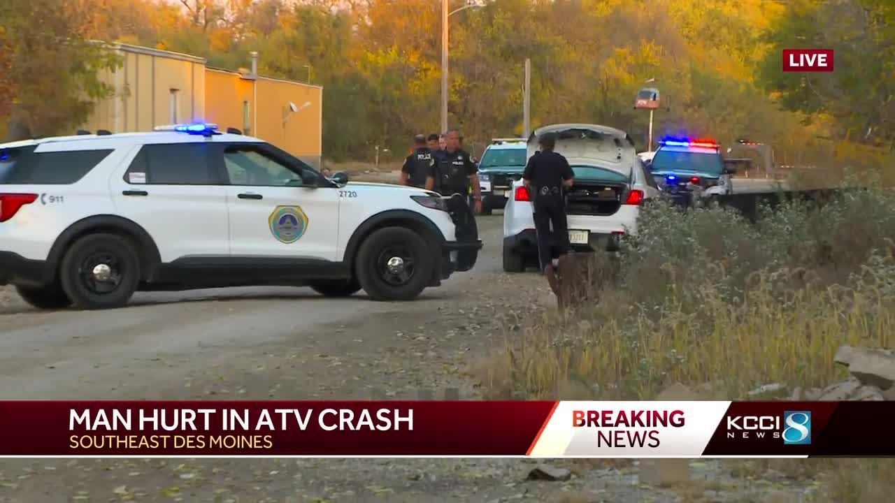 Man injured in ATV crash in Des Moines - YouTube