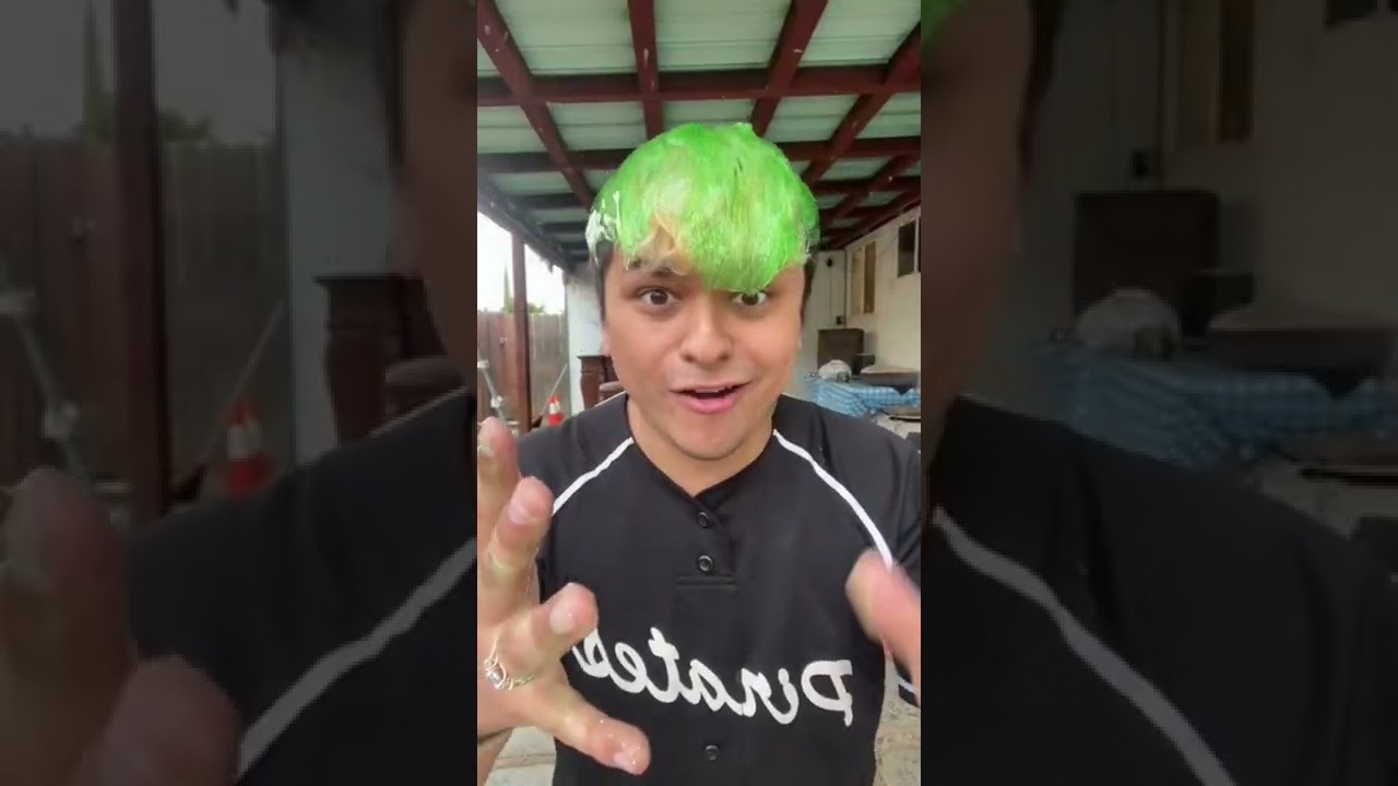 Dumping GREEN Hair Gel on my Head! 
