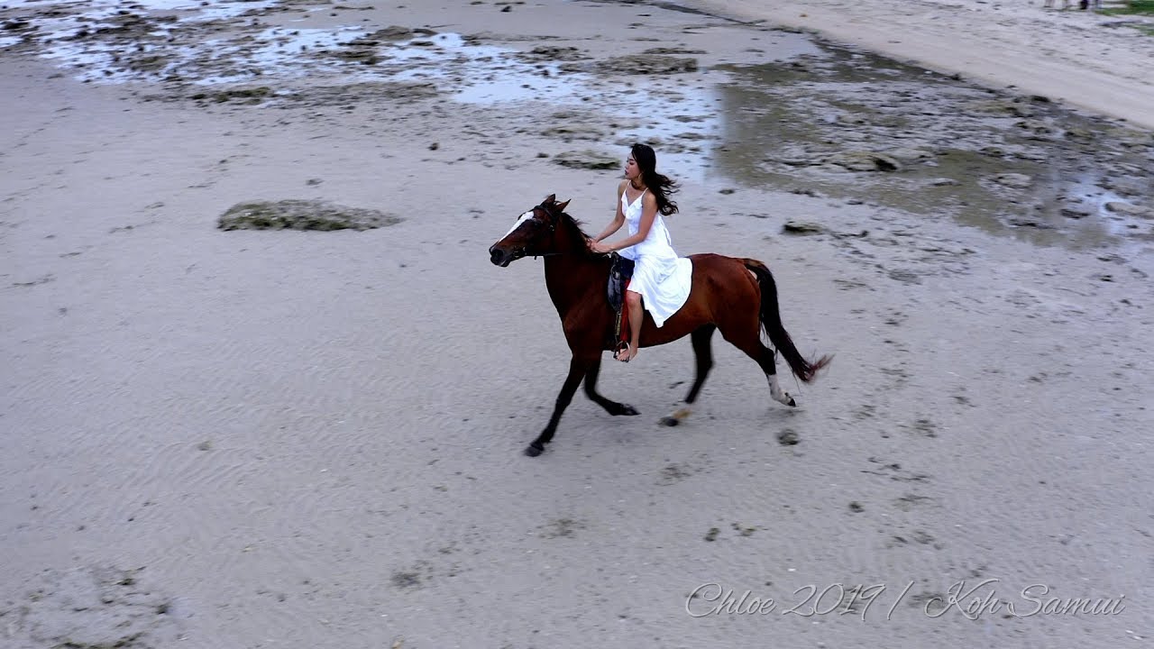 Chloe Rides A Horse On Koh Samui 2019