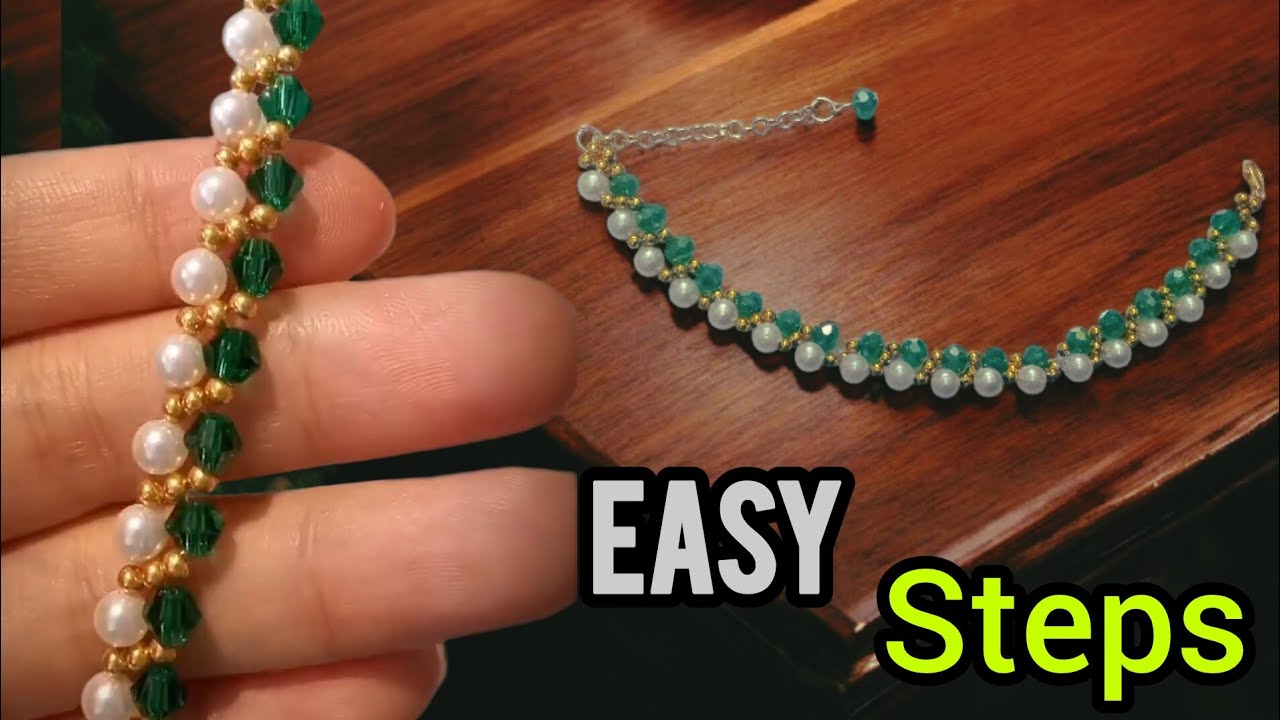 Amazing pattern 😍 📿 handmade bracelet || how to make bracelet at home with easy steps|| jewelry 