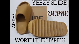 ADIDAS YEEZY SLIDE OCHRE- DETAILED LOOK+PRICE~ WORTH THE HYPE?