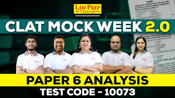 Complete Paper 6 Analysis of CLAT Mock Week 2.0 | CLAT 2024
