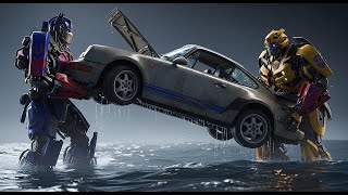 Optimus Prime \u0026 Bumblebee Recover Mirage Buried Beneath the Ocean Floor
