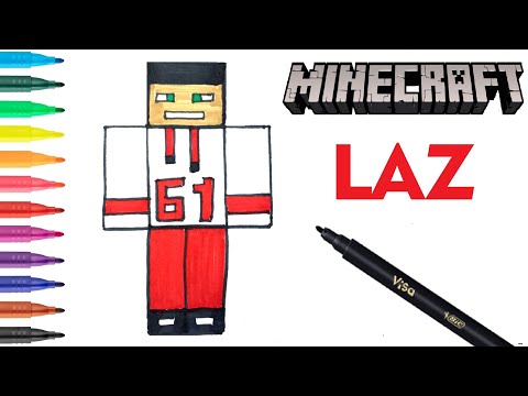 Easy Drawing MineCraft LAZ I Kolay MineCraft LAZ Çizimi I Minecraft Karakter Çizimi