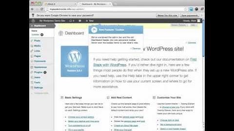 Wordpress 3.5 Video 4: How To Update Wordpress To The Latest Version