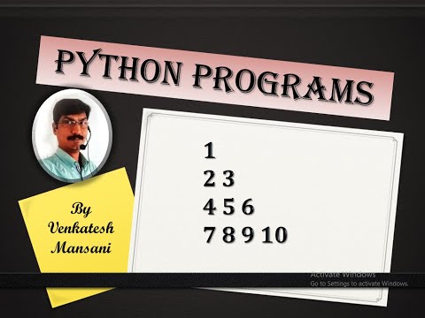 Pattern Programs In Python Example3