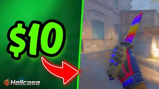 CAN $10 GIVE YOU INSANE KNIFE ON HELLCASE ! ( HELLCASE PROMO CODE 2024 )