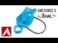 Assureur Beal Air Force 3 – 4 Gorges, 86 G, Compatible Cordes 7,3–10 Mm, Freinage Réglable, Pour Escalade Et Alpinisme