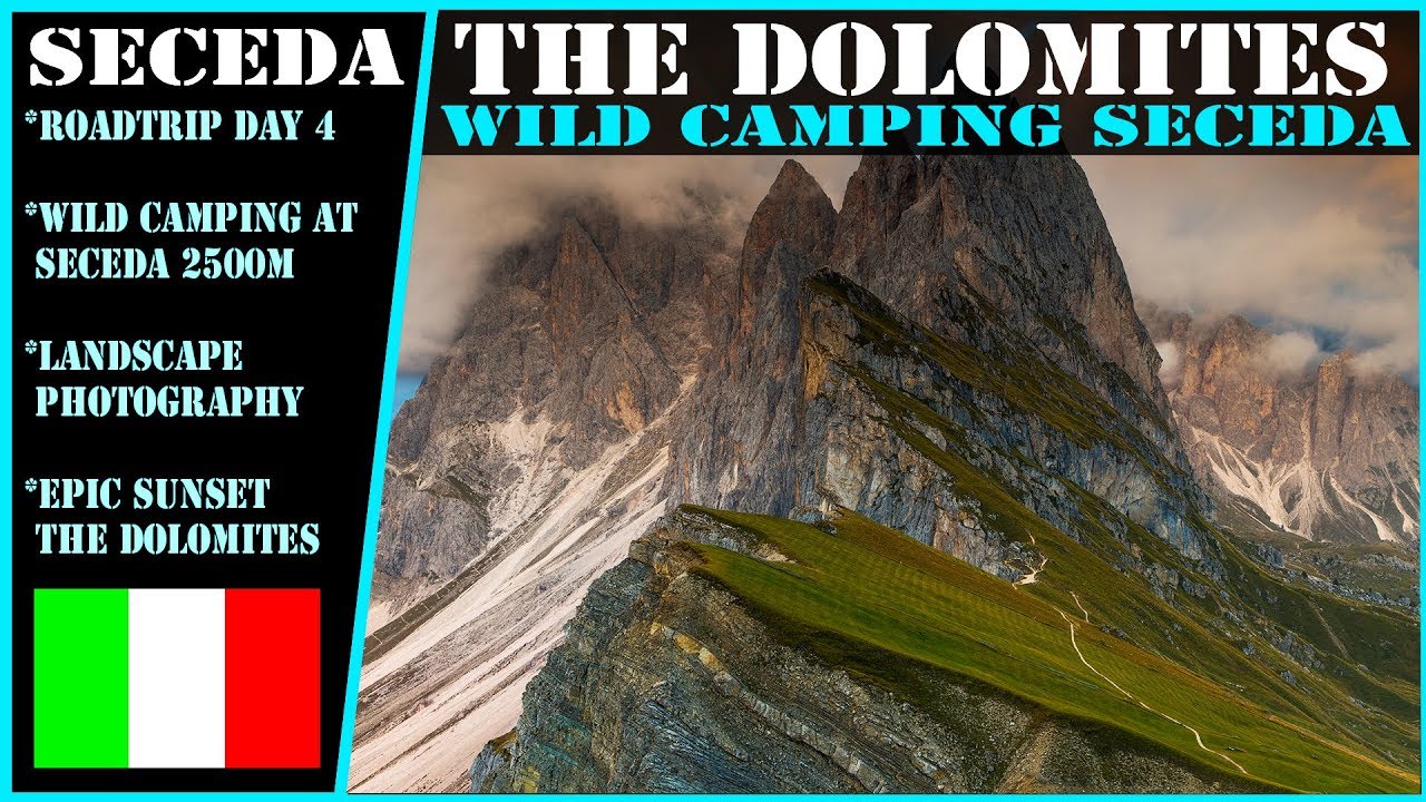 Stunning Seceda Wild Camping On Italys Dolomites Landscape Photography With An Epic Sunset Youtube