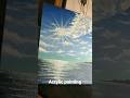 Blue sky landscape acrylic painting 👌👌🌅 #shorts #short #youtubeshorts