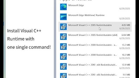 Install Visual C++ Runtime with one single command