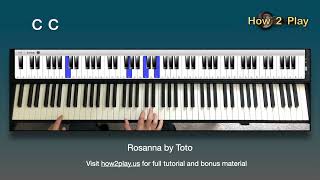 How to play Rosanna by Toto - Keyboard/Piano