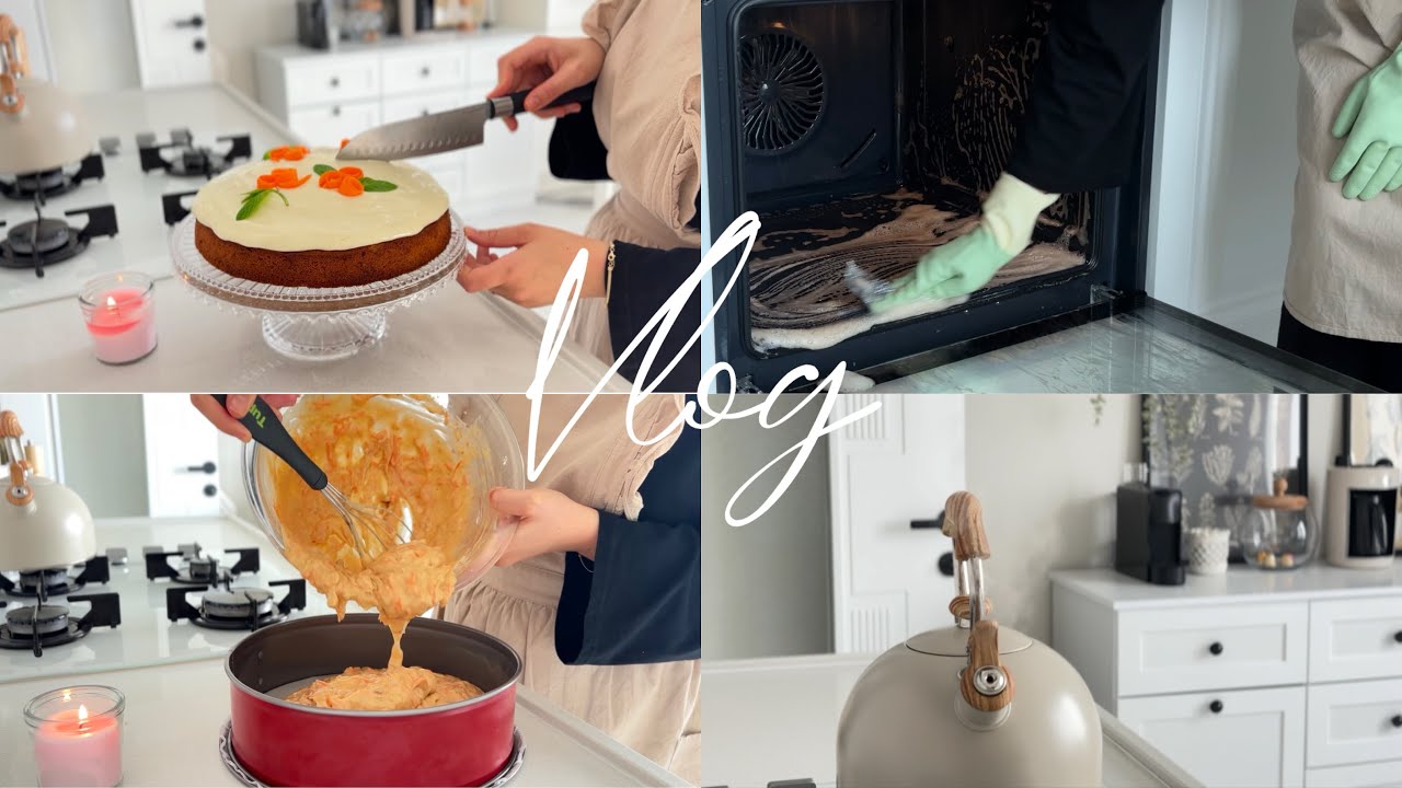 Havuçlu Kek 🥕 Fırın Temizliği🧼 Ev Vlog🏠